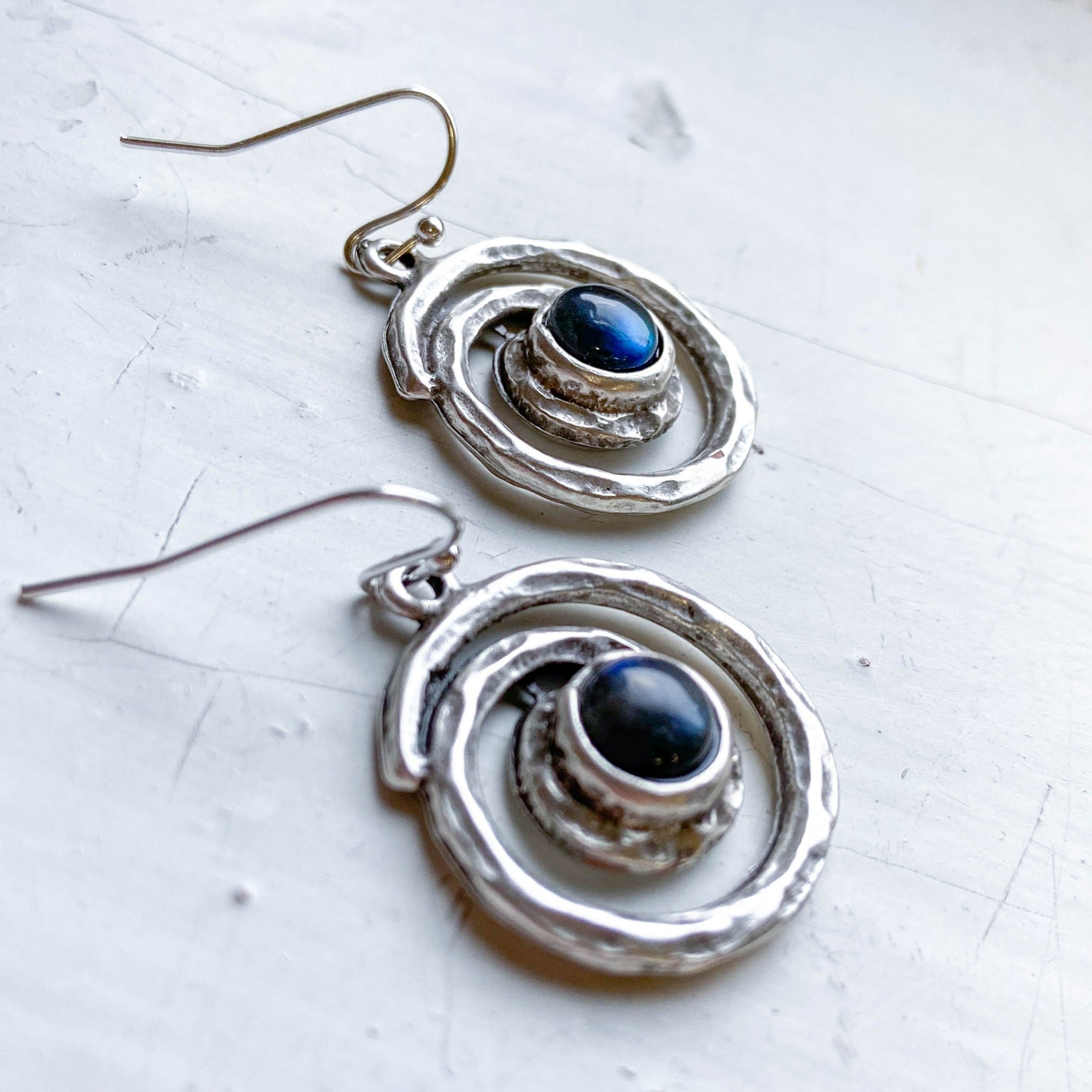 Cosmic Swirl Sterling Pendant and Earrings store