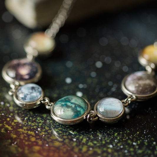 CLEARANCE Moons of the Solar System - Double Sided Necklace