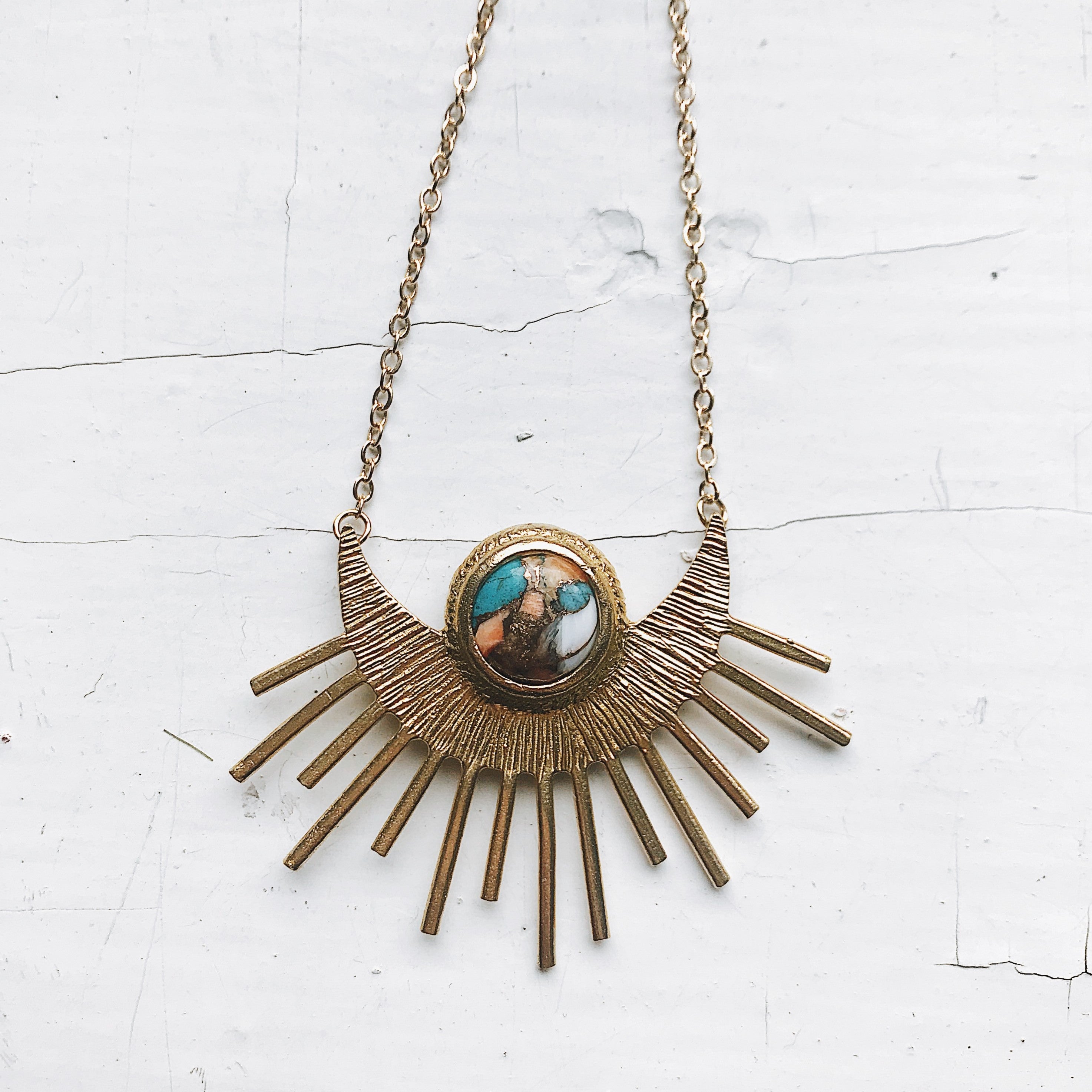 Hot Huge Sun Copper Necklace