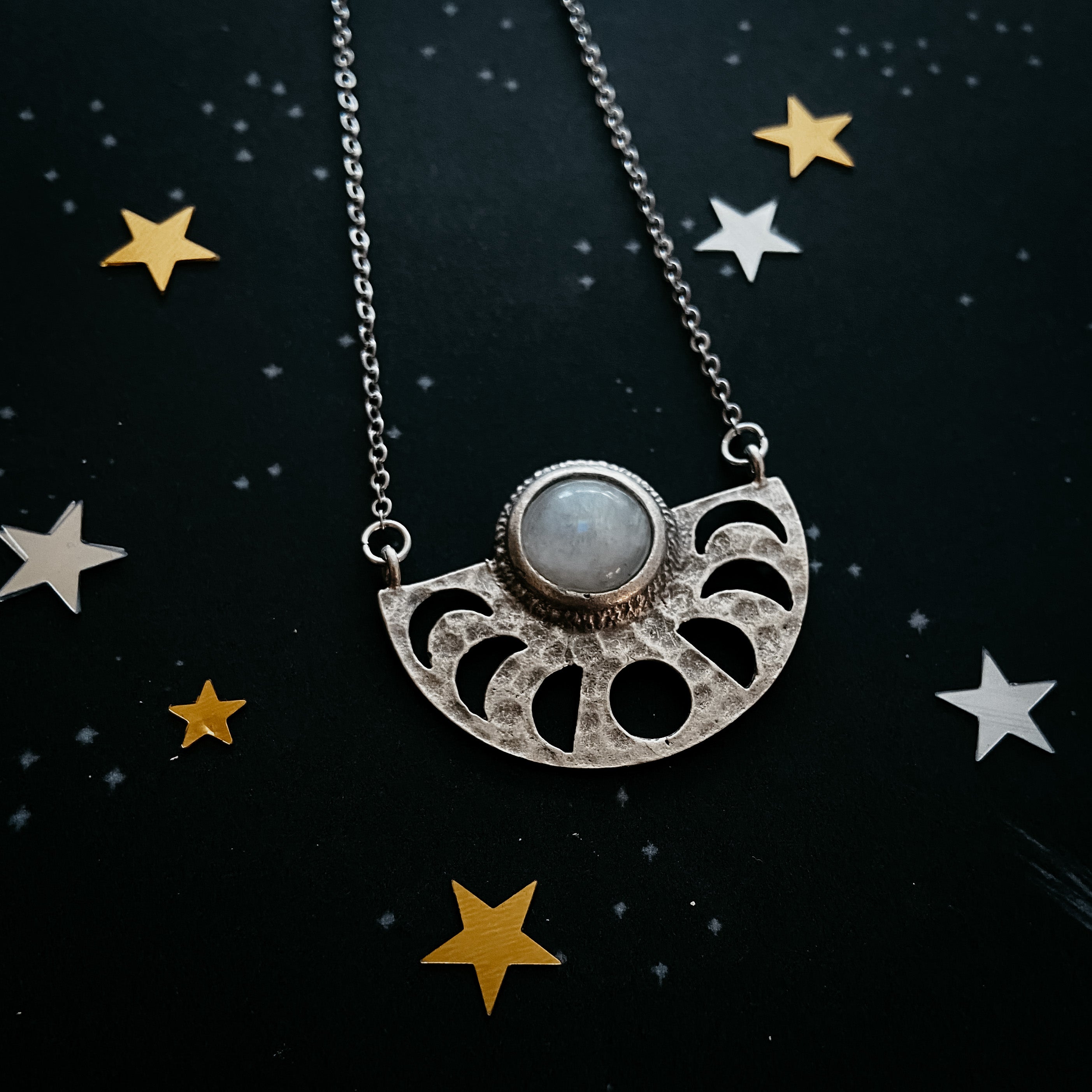 Sterling Silver Twitches Moon Pendant 15 Year Anniversary Edition - Etsy  India