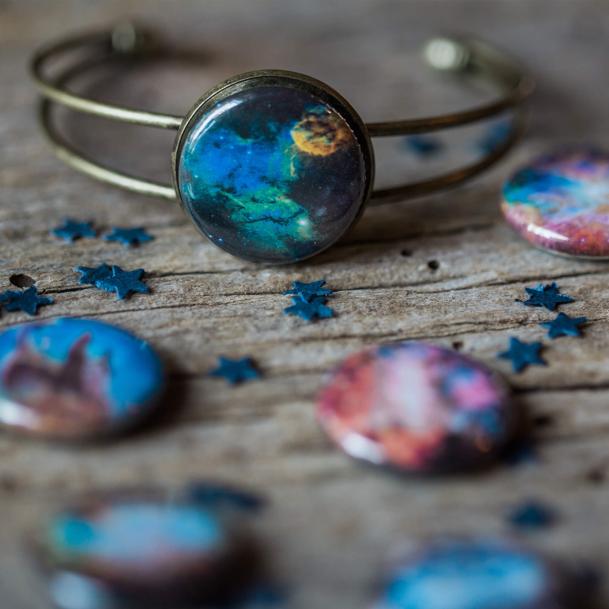 Interchangeable Nebula Cuff Bracelet Yugen Handmade