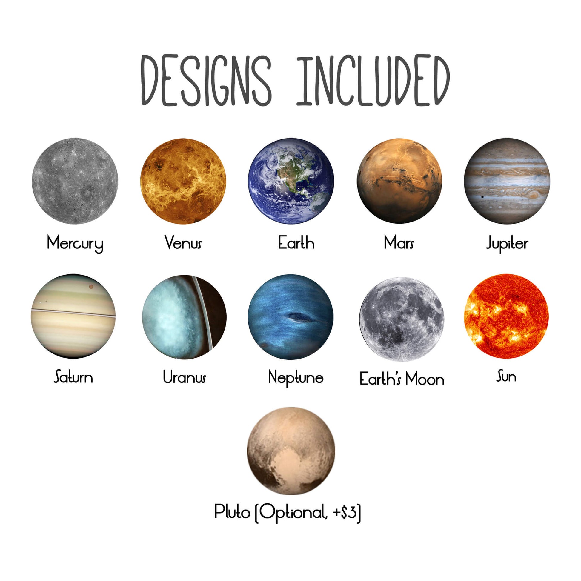Solar System Images for Interchangeable Jewelry - Magnets Only